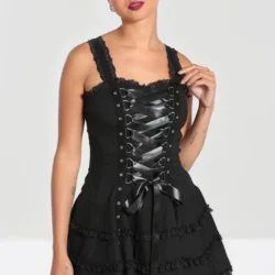 Robe noire à laçage Black Storm