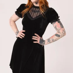 Robe noire en velours Black Velvet