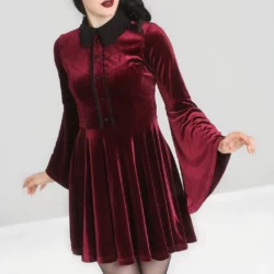 Robe en velours bordeaux Candle Light